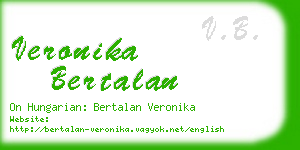 veronika bertalan business card